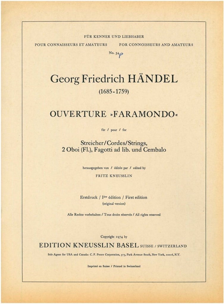 Ouverture Zu Faramondo